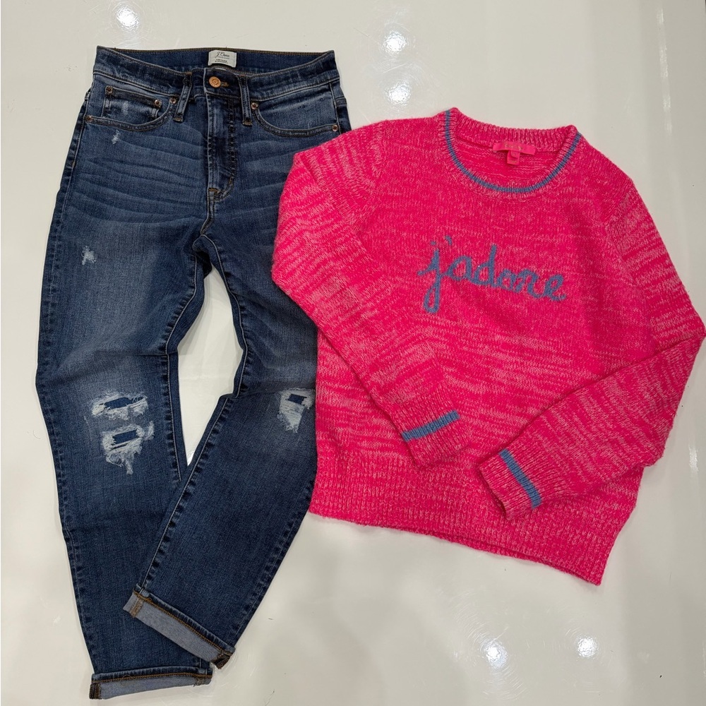 Lily Pulitzer Sweater M/J Crew Denim sz 27